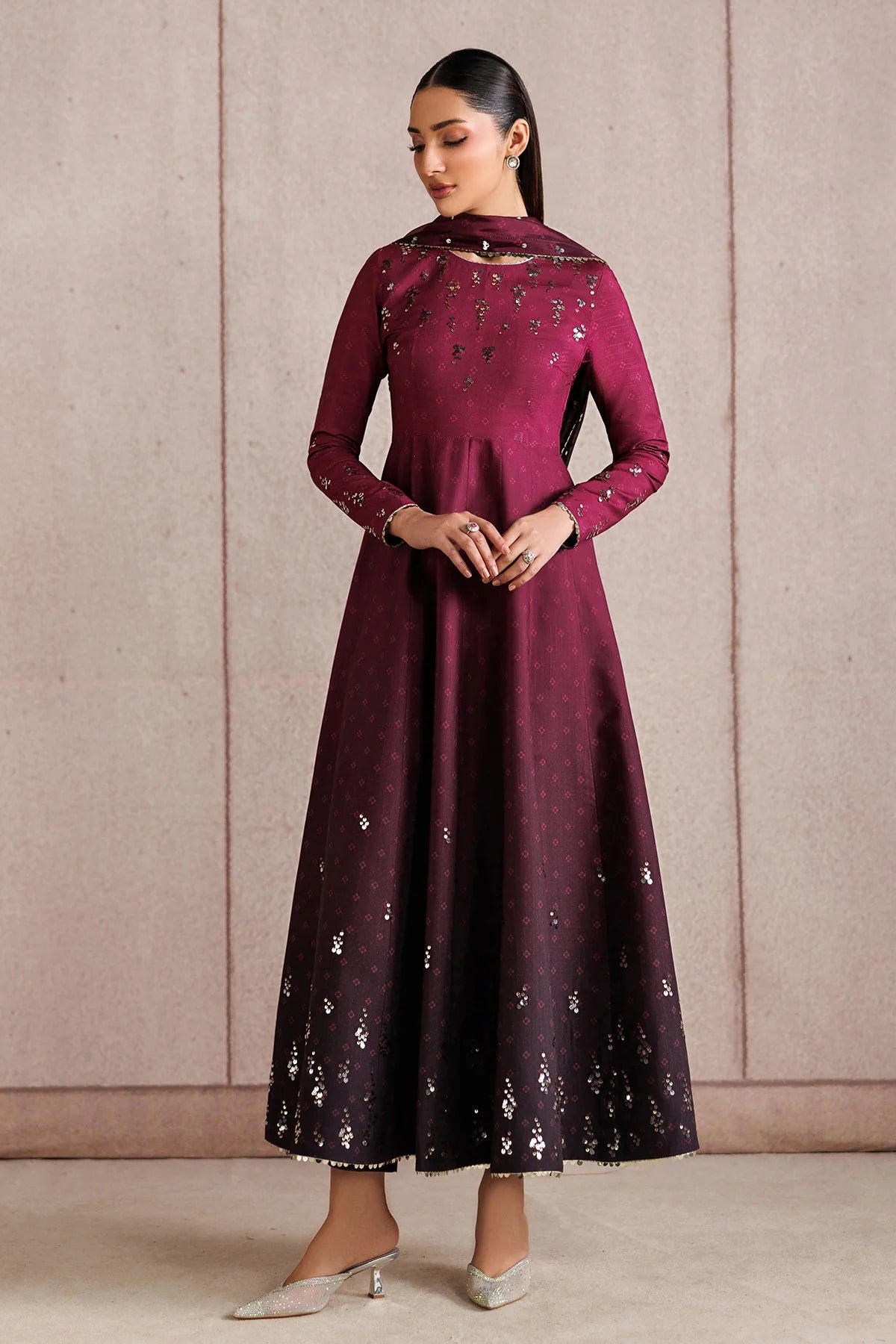 Jazmine - Embroidered Raw Silk