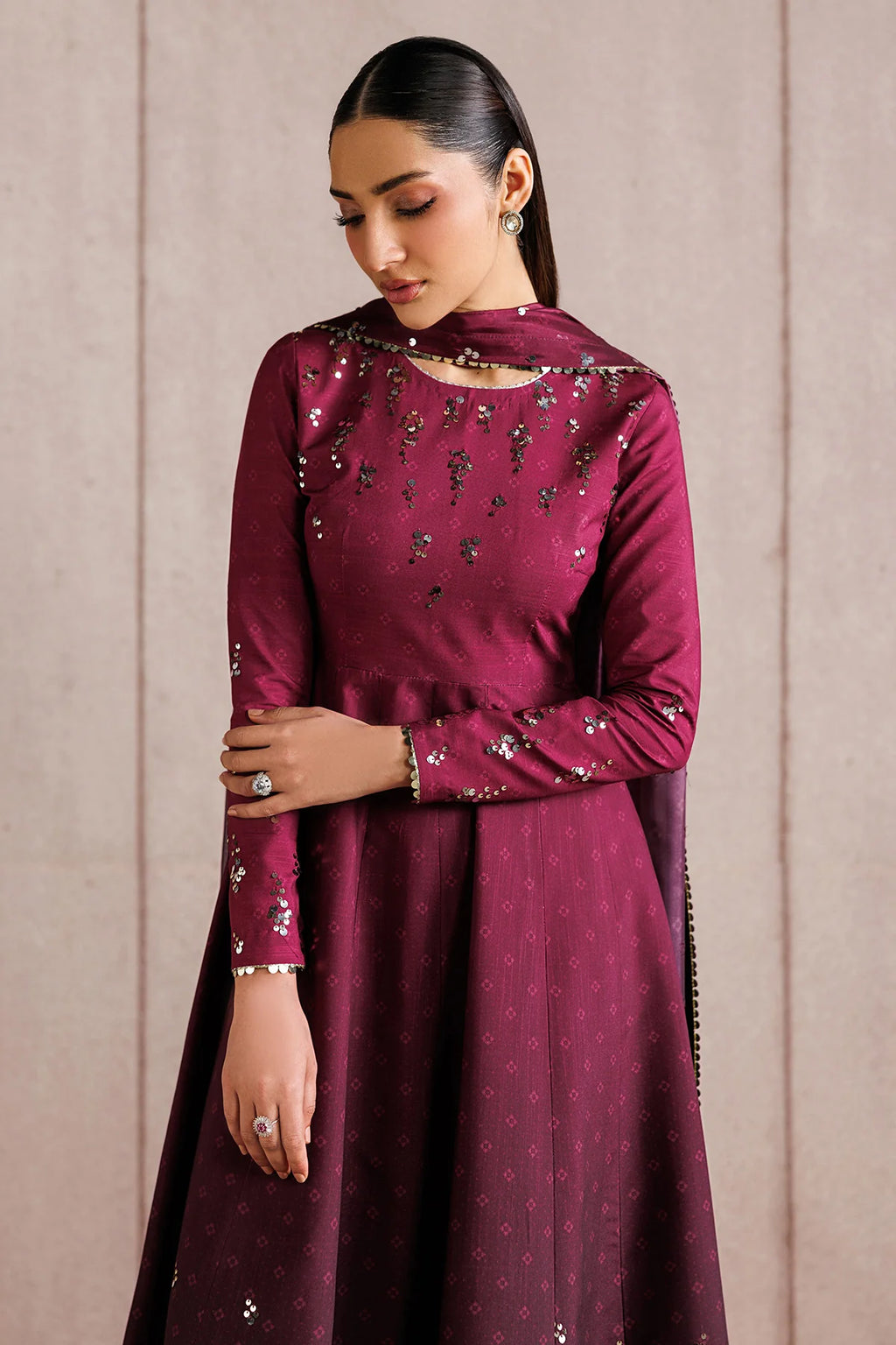 Jazmine - Embroidered Raw Silk