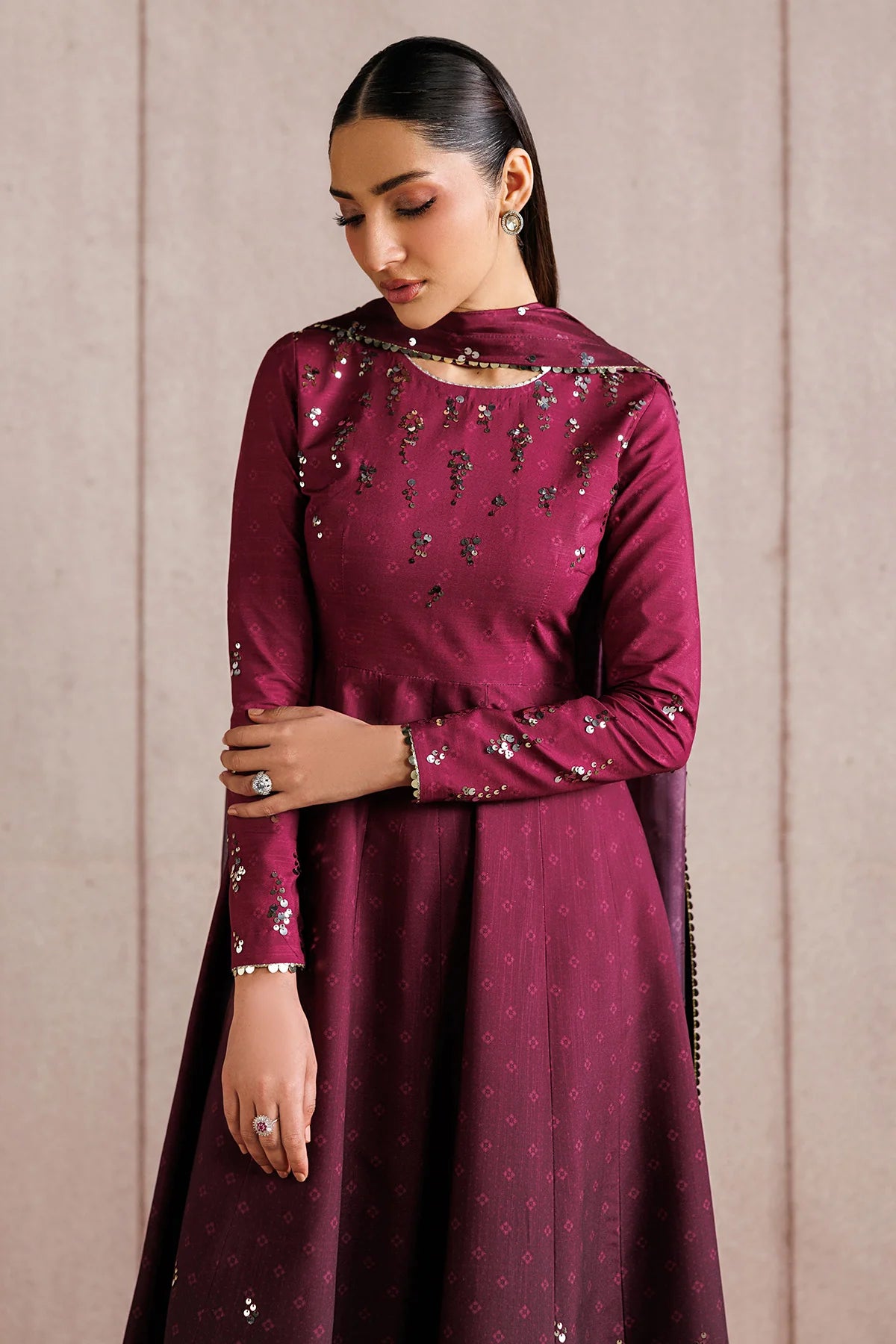 Jazmine - Embroidered Raw Silk