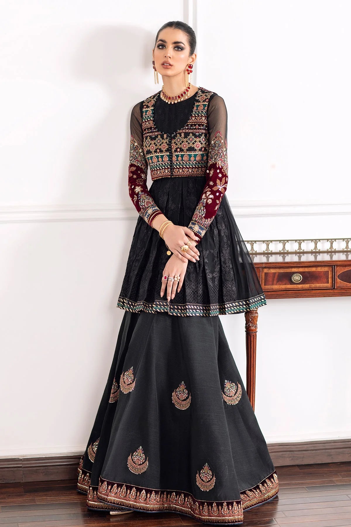 Baroque - Embroidered Chiffon