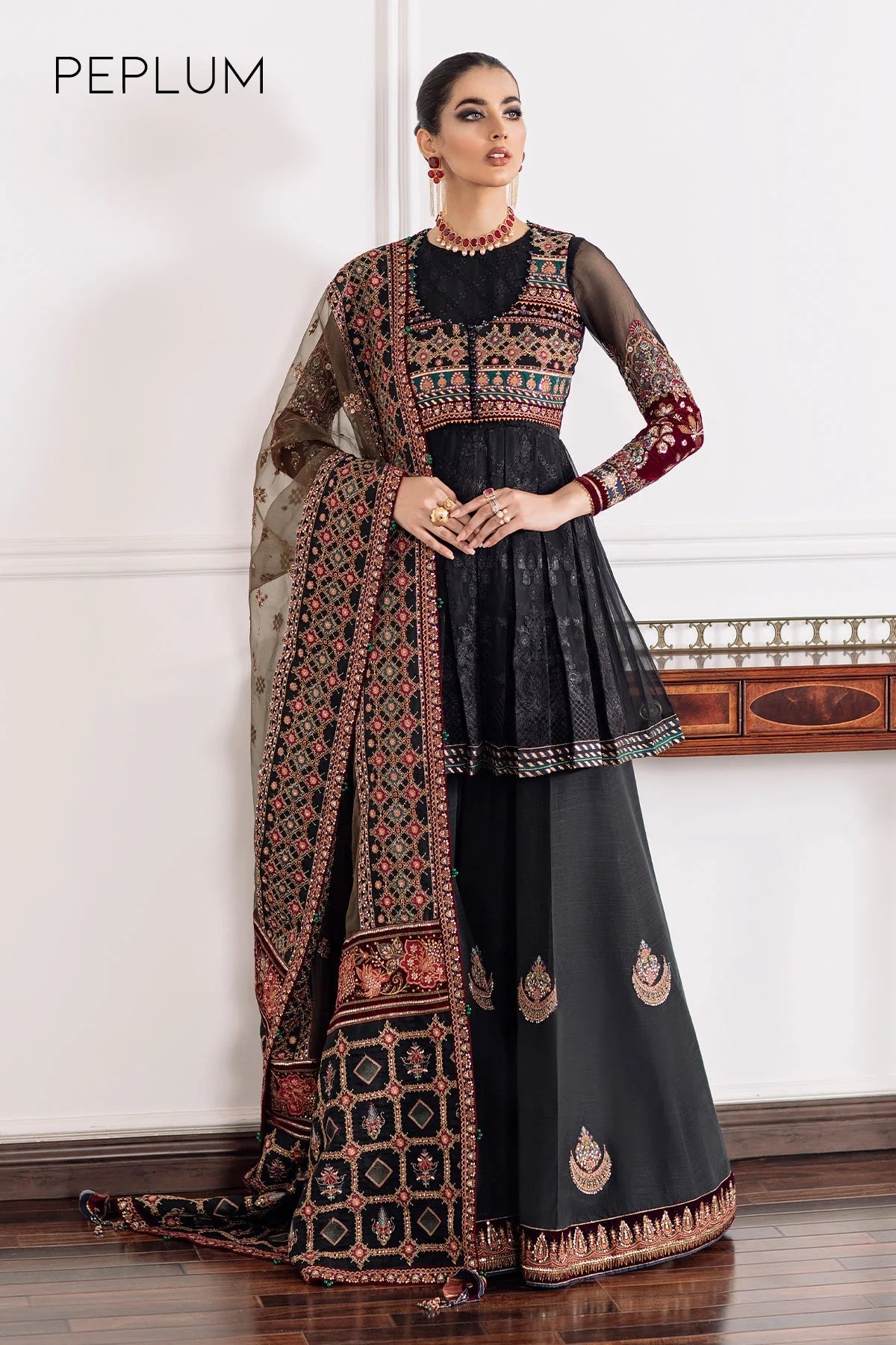 Baroque - Embroidered Chiffon