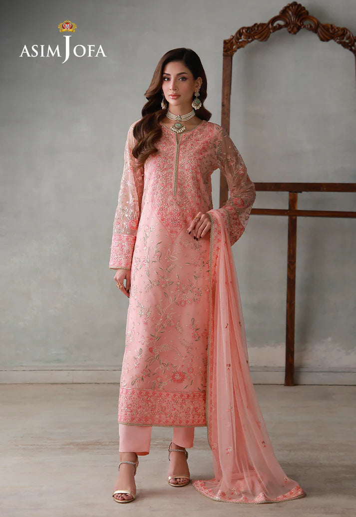 Asim Jofa - Embroidered Poly Net