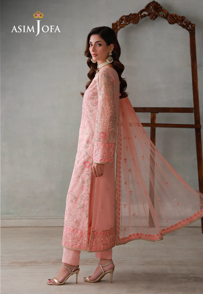 Asim Jofa - Embroidered Poly Net