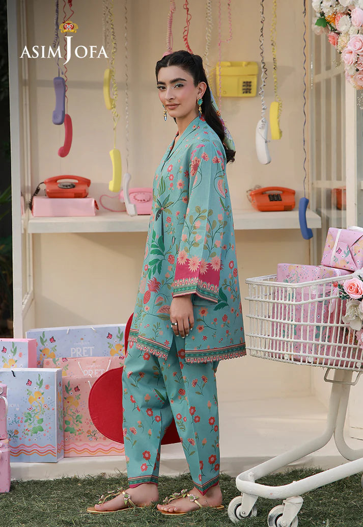 Asim Jofa - Blue Printed Lawn