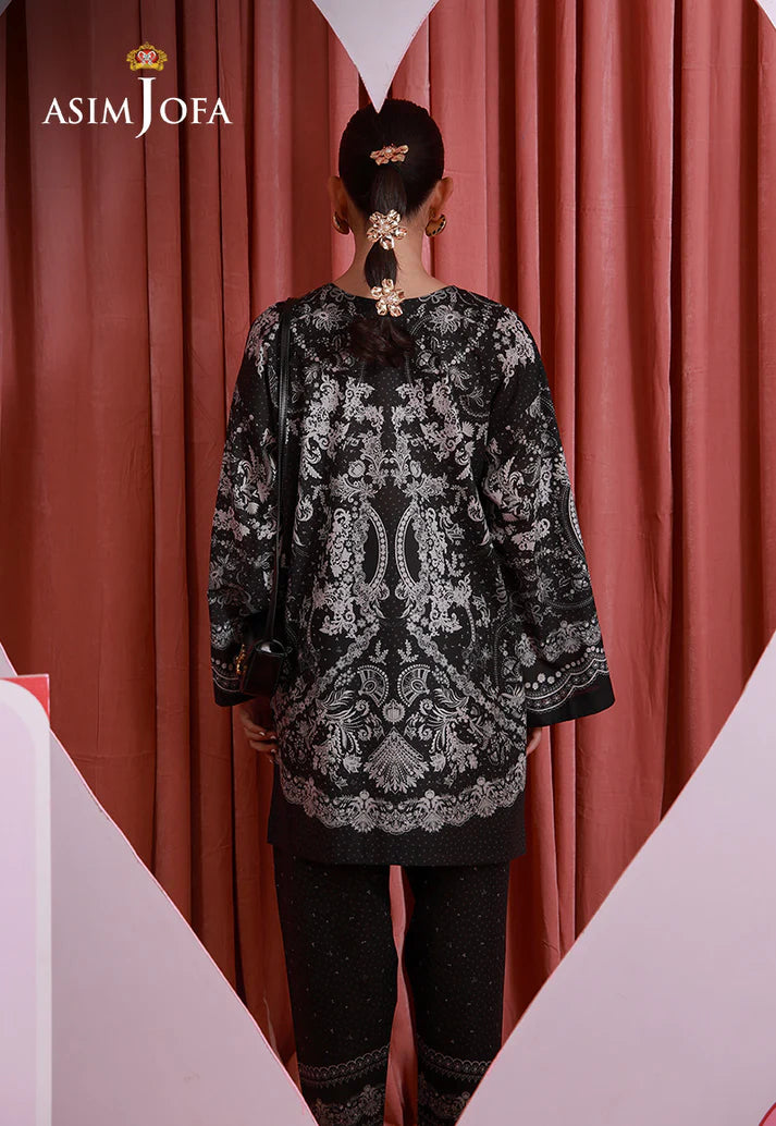 Asim Jofa - Black Printed Suit