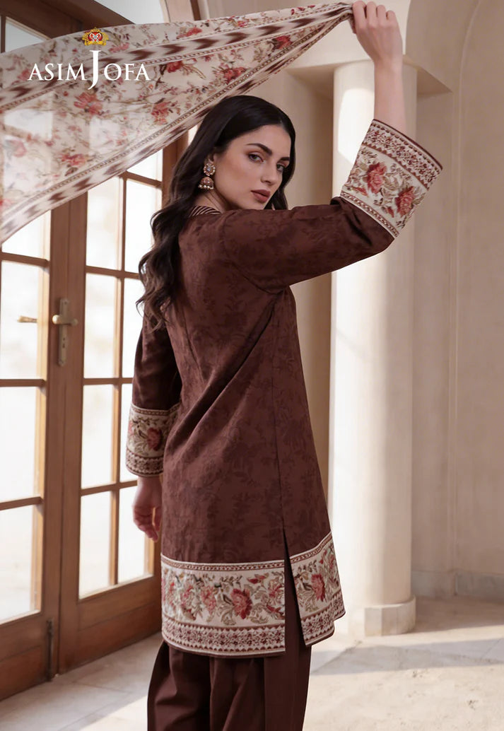 Asim Jofa - Brown Printed Lawn