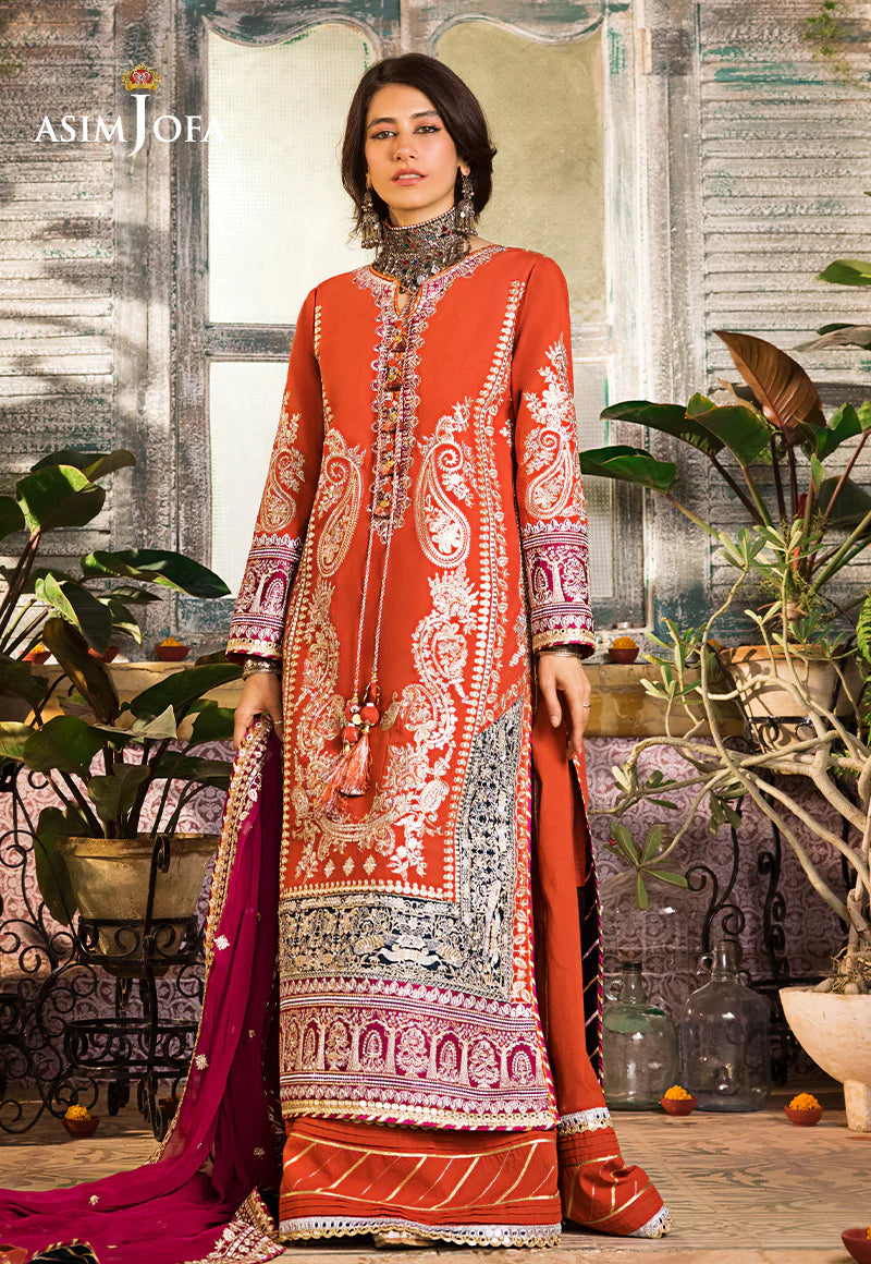 Asim Jofa - Luxury Orange Dress